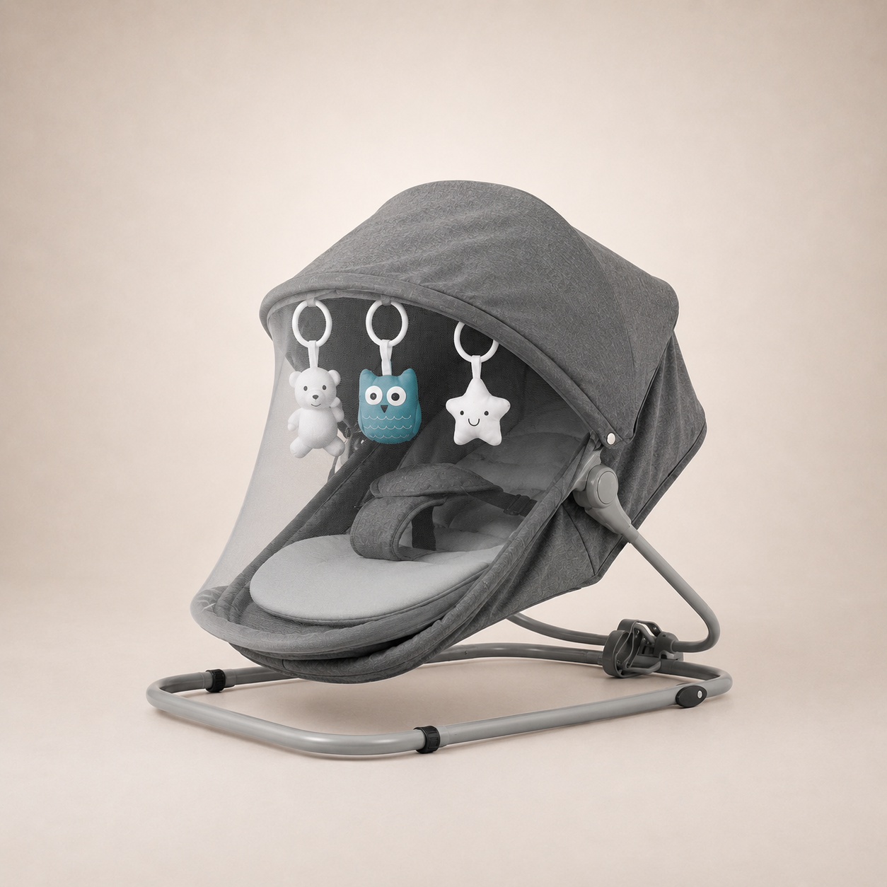 Babywip 2-in-1 Zonnekap Grijs